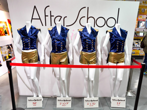 After School dance costumes on display at Tower Records Shibuya this weekend.