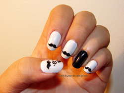 Fumblrweed:  Moustache Nails (In Honour Of Movember) 