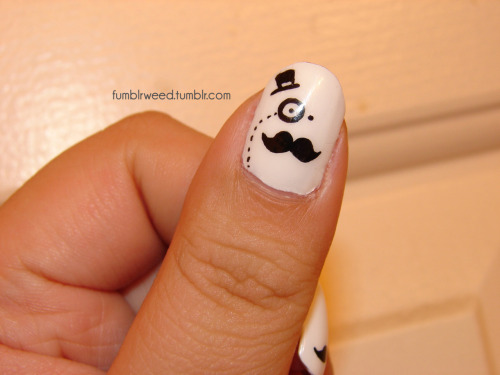 fumblrweed:  Moustache Nails (in honour of Movember) 