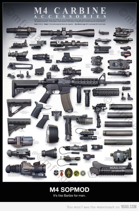 9gag:  Just a M4 with all the accessories. 
