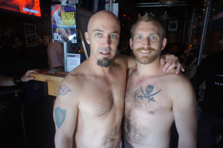 Sexy Inked Fuckers, Brade and James at a Treasure Island Media gig hosted by David