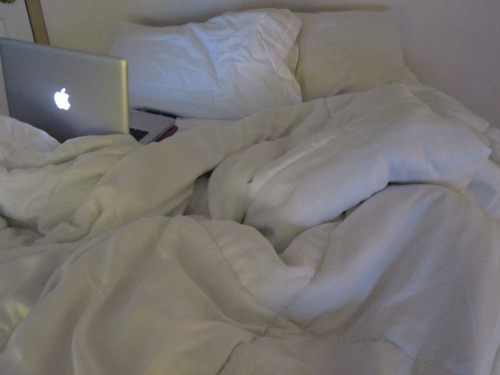 9241995:  my bed is complete :) White blanket, bed cover, and pillows lol  