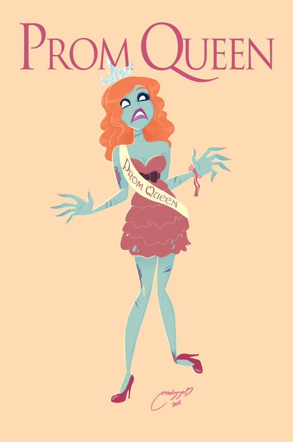 Zombie Prom Queen by melivillosa
