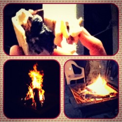 Bonfire with some of my Class since friends are in town from college! (Taken with instagram)