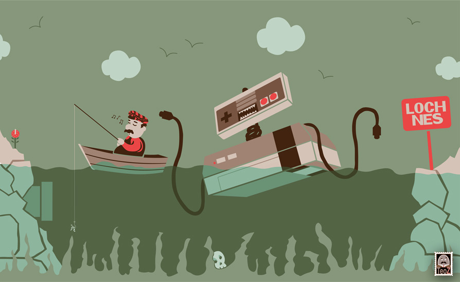 handsoffmydinosaur:  Loch NES V.2 (Reworked design) Buy the print @ Society6 ! 
