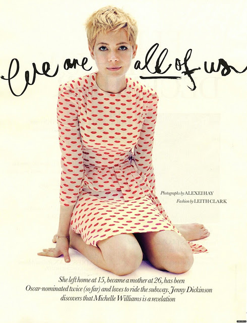 theclotheshorse:  calivintage:   michelle williams for elle uk.   I want to look