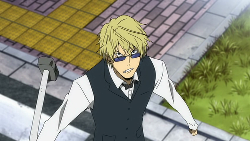 ninjabelle:  Shizuo catching a pole with his face because that’s ALWAYS relevant.