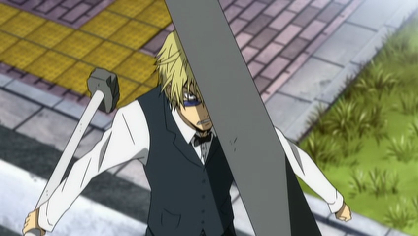 ninjabelle:  Shizuo catching a pole with his face because that’s ALWAYS relevant.