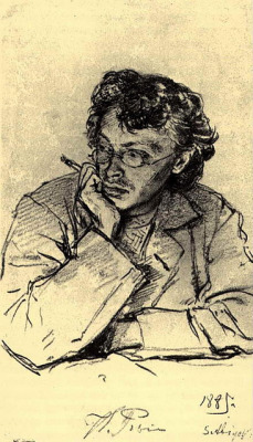 bblacha:  Ilya Repin (Russian, 1844-1930), Portrait of the painter Pervuchkin, 1885 