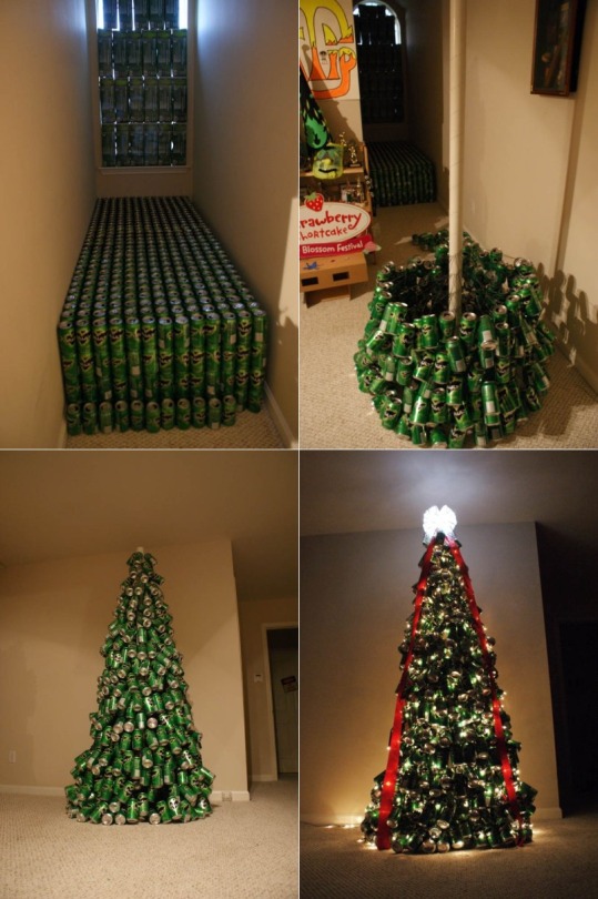 White Trash Christmas Of The Day: 3000 Cans Of Vault Later, And Redditorflipxfx Had Himself A Merry Little