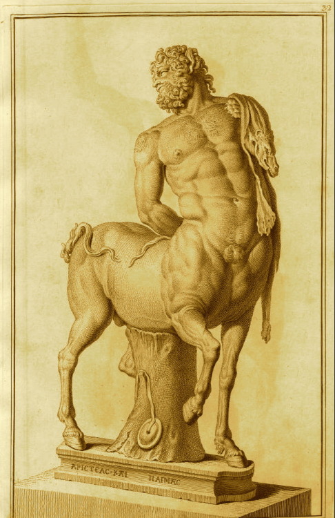 langoaurelian:  18th Century print of a Centaur Musei Capitolini, Rome  