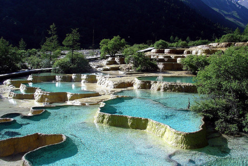 photo by spkushner on Flickr.The incredibly beautiful Five Color Pools at the top end of Huanglong N