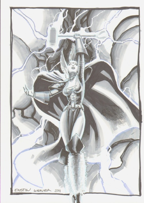 dustinweaver: awyeahcomics:  Asgardian Storm by Dustin Weaver  A Commission done at New York Comic C