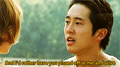 unfadedlight:  Glenn: You see, I forgot. Okay? I forgot. Or I stopped thinking about it or maybe I didn’t want to think about it. I let them lower me into that well like it was fun. Like I was playing Portal! It’s a video game. And then the pharmacy