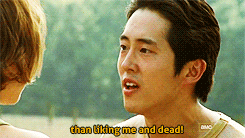 unfadedlight:  Glenn: You see, I forgot. Okay? I forgot. Or I stopped thinking about it or maybe I didn’t want to think about it. I let them lower me into that well like it was fun. Like I was playing Portal! It’s a video game. And then the pharmacy