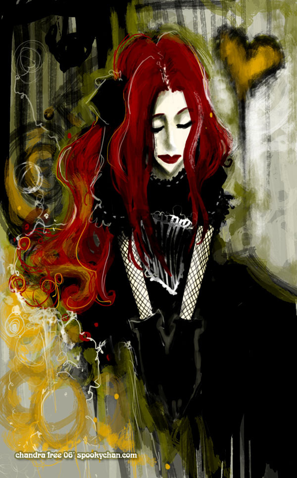 thegodmachinecomic:  Absinthe Love by =SpookyChan 2006. Used for a flyer for my one