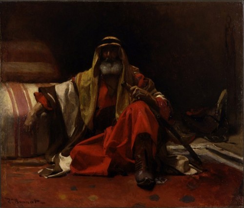 Porn victorianon: Léon Bonnat - An Arab Sheik photos