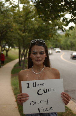 owned-fucktoy:  extremersadist:  Lol  Imagine having to walk around like that, with that sign… 