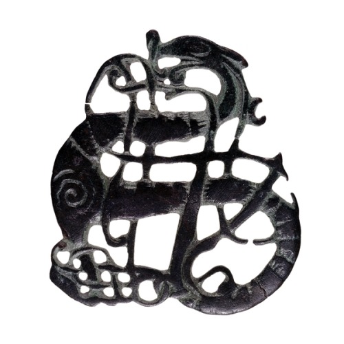 A Viking brooch from the 11th century in the Scandinavian Urnes style (named after wooden church car