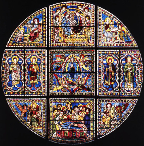 julia-loves-bette-davis: Stained-glass window by Duccio di Buoninsegna (1288)