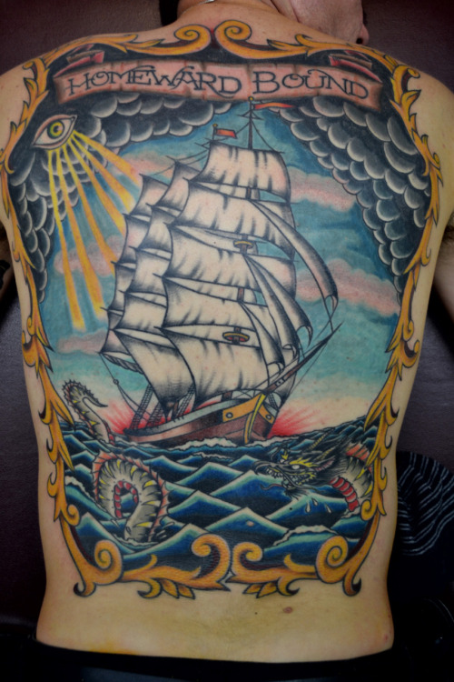 fuckyeahtattoos:  just finished this back piece -Ross K Jones  - follow me. 