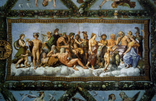 Raffaello Sanzio, Psyche Received on Olympus 1517, fresco Villa Farnesina, Rome