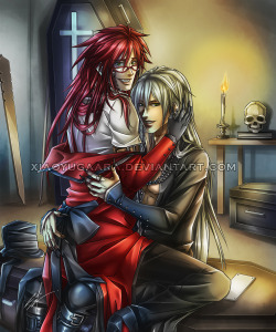 poetesslosthermuse:  Who likes this pairing as much as I do?I love them together &lt;3 (but I also love Grell x Ronald, dunno why xD)