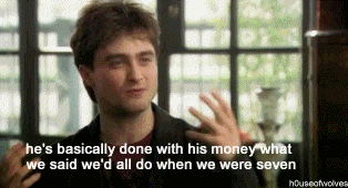 h0useofwolves:  Daniel Radcliffe speaking about Rupert Grint “I will just give