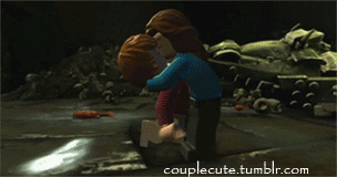 Ron and Hermione kiss in: