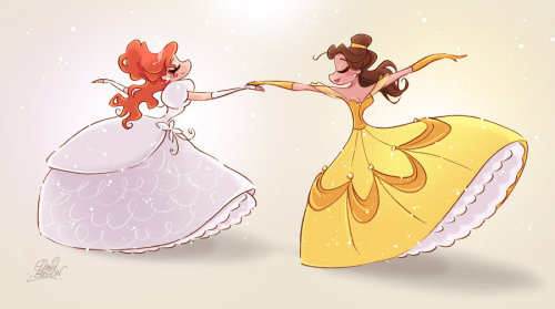 kingofthelostkids:  Whose Disney ladies were the best? What you may not know is that each character in an animated film is done by a different animator. You may find similarity in them. James Baxtor was for both Belle and Giselle (known for their large