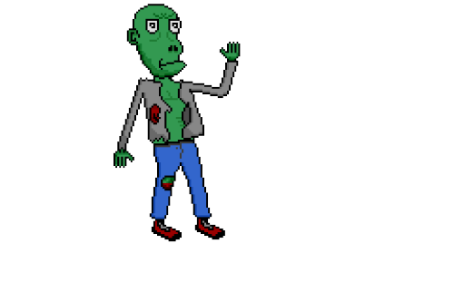 Here Is A Pixel Art Zombie For An Editing Project Im Doing For One Of My Class
