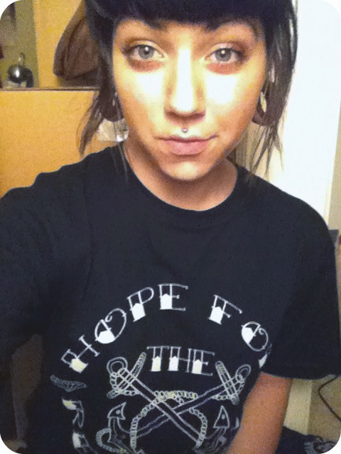ohhellokelsey:  Started packing tonight. Only 2 more days till I get out of this stupid house.  P.S. Thank you lil bub J-Pirt for the shirt, and I really need a shower. 