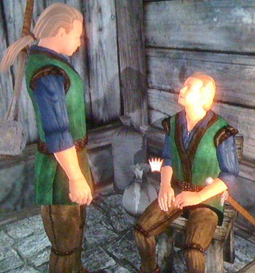 GUESS WHAT QUEST I DID IN OBLIVION TODAY.Good gods I love these two.