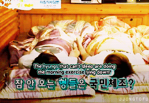 pinkijinki:  jjongtofu:  Morning exercises with Dumb &amp; Dumber  Don’t forget