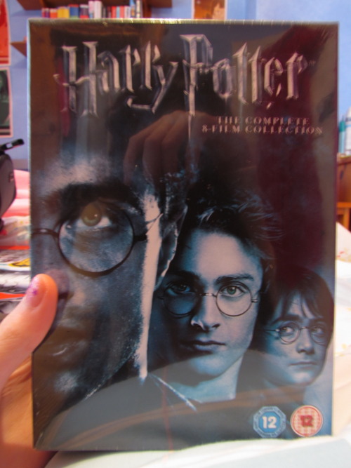 howdidweforgetthedoctor:Harry Potter Complete 8 film boxset came today… IT’S ALL BEAUTIFUL AND SHINY