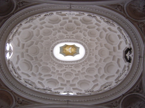 Chiesa di San Carlo alle Quattro Fontane, Rome, view of the dome, project by Francesco Borromini.