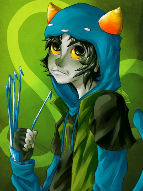 jesscookie:  This was supposed to be my attempt at a genderbent Nepeta, but it just looks like her i