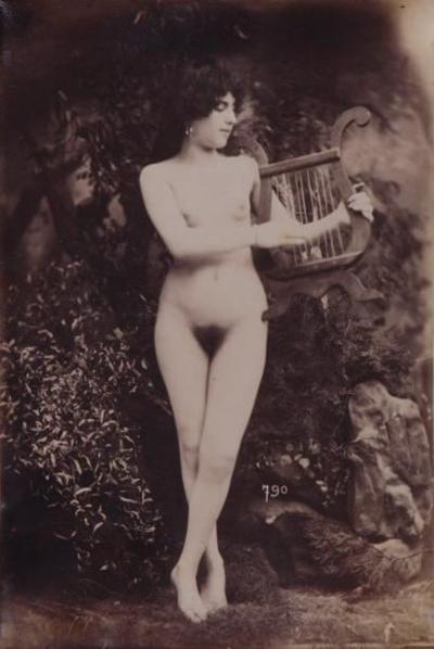 maudelynn: Musicienne à la lyre, by Gaudenzio Marconi, c.1875