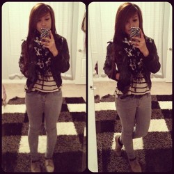 mbaaaby:  OOTD: Leather in the Winter (Taken with instagram) 