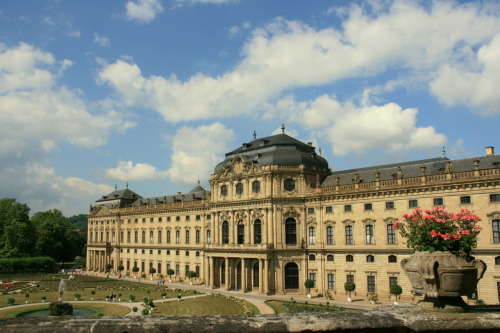 Würzburg Residenz, Würzburg, view of the garden façade, project mainly by Johann Balthasar Neumann.