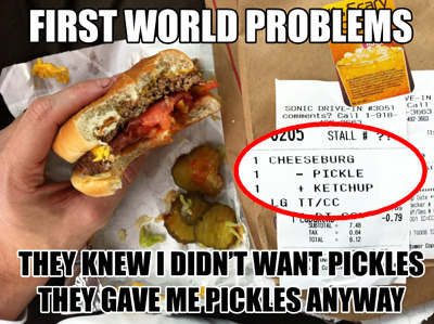 First world problems
