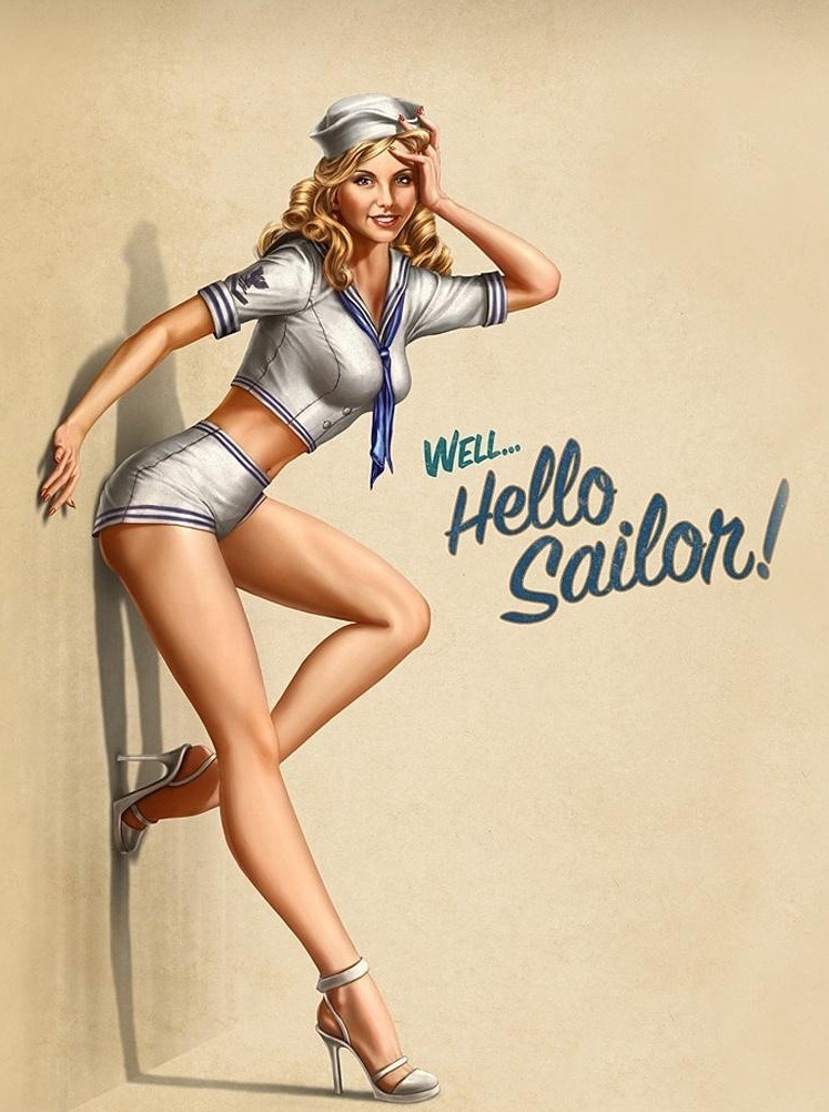 Hello sailor pinup girl