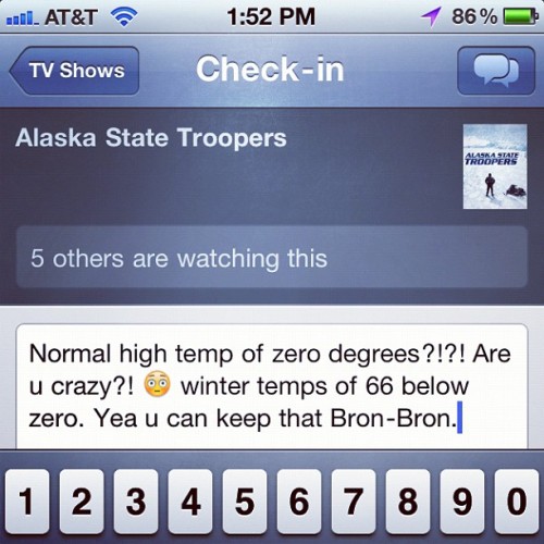 State trooper said “it’s getting warm outside; it’s about 12 degrees out, Wtf?! (Taken with instagram)