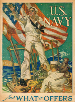 artqueer:  J. C. Leyendecker Poster for U.S. Navy 