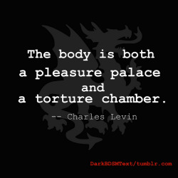 darkbdsmtext:  The body is both a pleasure