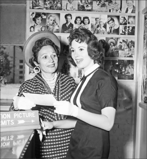 Jill St. John 1958 Mrs. Betty Lou Oppenheim and her actress daughter, Jill St. John, get work permit