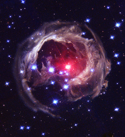 Light Echoes from V838 MonFor reasons unknown, star V838 Mon’s outer surface suddenly greatly expand