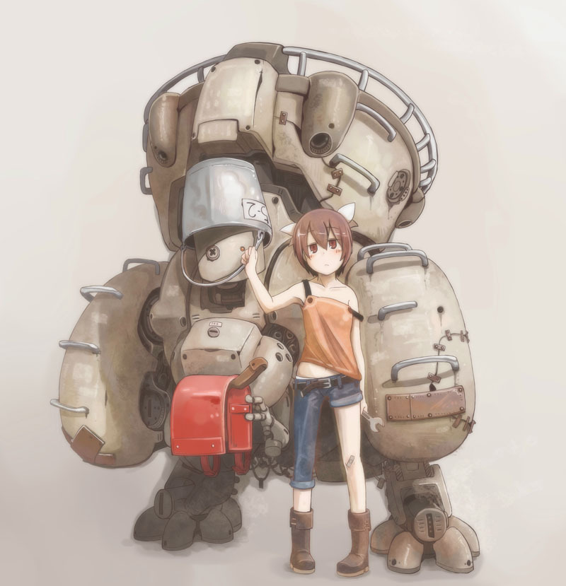 tunerico:  「ランドセル持ちロボット」/「なば」のイラスト [pixiv]