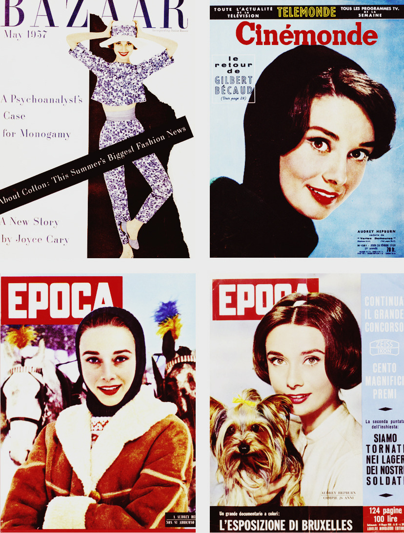 Rare Audrey Hepburn — Magazine covers from the 1950s featuring