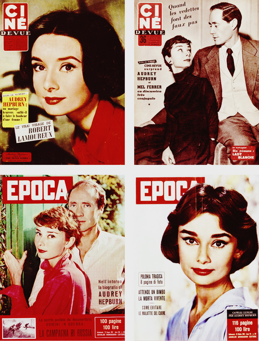 Rare Audrey Hepburn — Magazine covers from the 1950s featuring